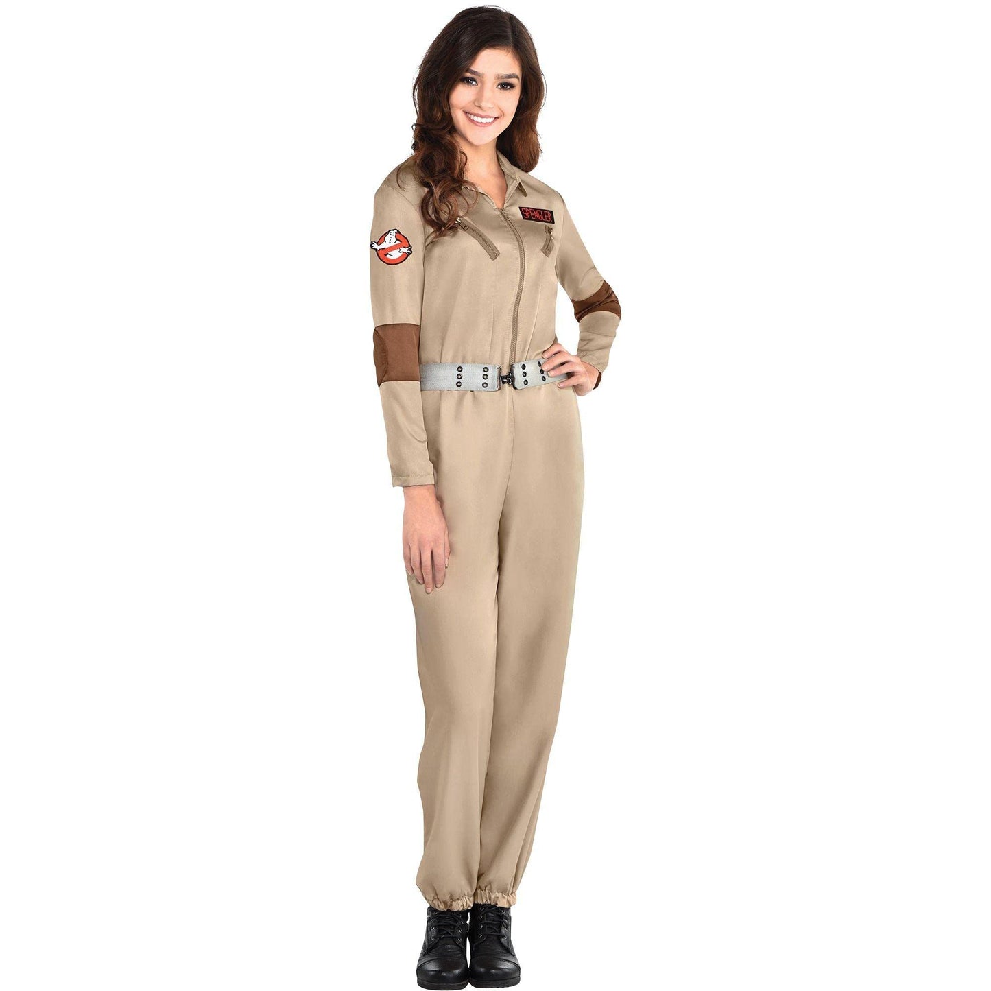 Amscan Women's Classic Beige Ghostbuster Costume Set - Large (10-12), 1 Set - Iconic Movie Outfit - Ideal for Parties & Cosplay Events