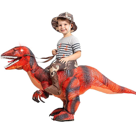 GOOSH Inflatable Dinosaur Costume for Kids Halloween Costumes Boys Girls Funny Blow up Costume for Halloween Party Cosplay (4-6Yrs)