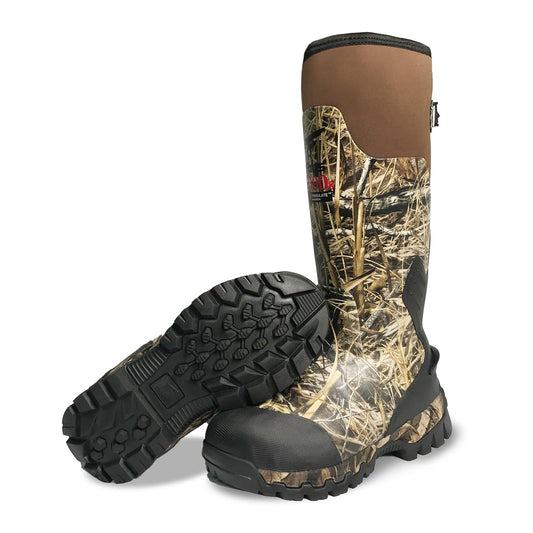 8 Fans Rubber Hunting Boots with 1000G Thinsulate Insulation,Next Camo Waterproof Rubber Mud Muck Boots with 5mm Neoprene for Men Size13