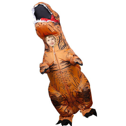 Lulu Home 5.9FT H Inflatable Dinosaur T-Rex Costume for Kids, Brown - Small