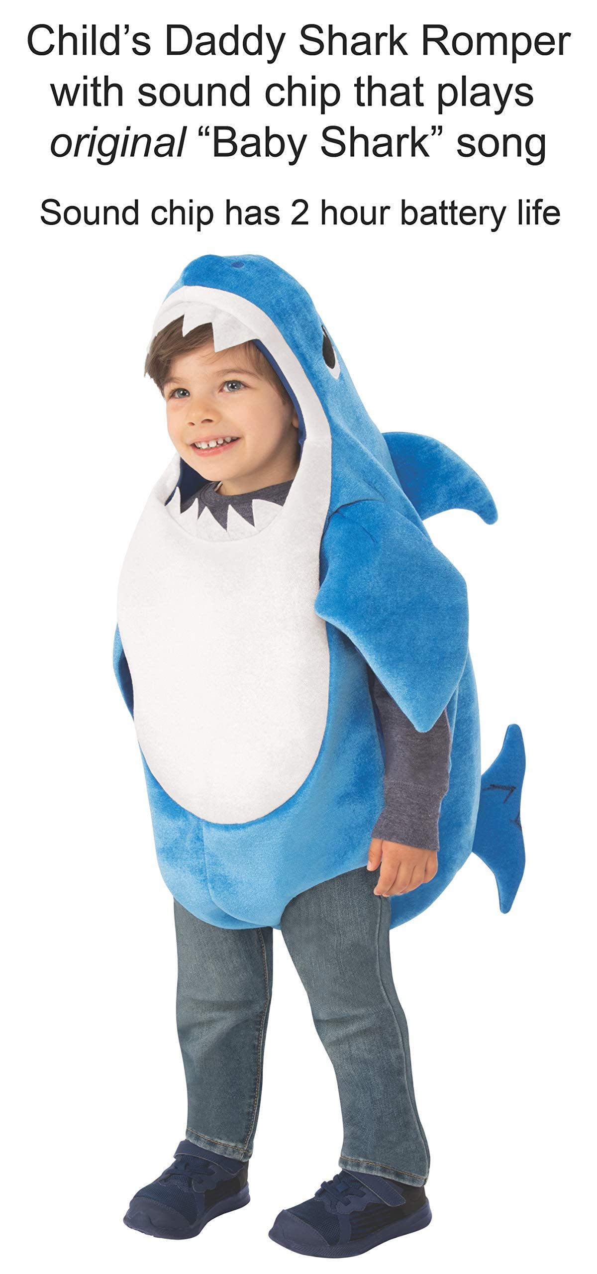 Rubie's unisex child Daddy Shark With Sound Chip Costumes, As Shown, Infant US