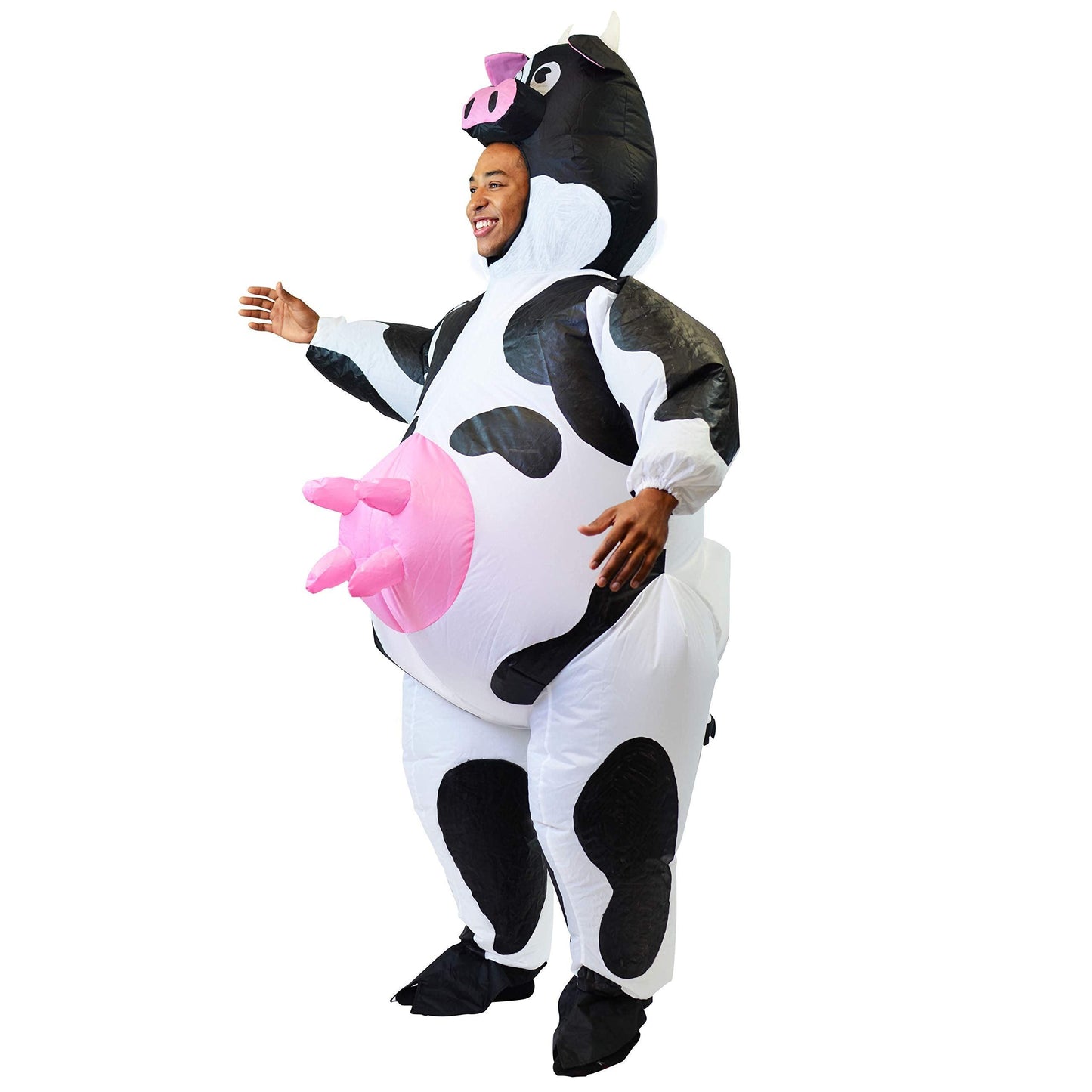 Spooktacular Creations Halloween Inflatable Costume, Full body Cow Costume Air Blow-up Deluxe Costume Set, 3D with Gloves for Halloween Costume Animal Themed Parties - Adult Size (5'3'' to 6'3'') - Law of Apparel