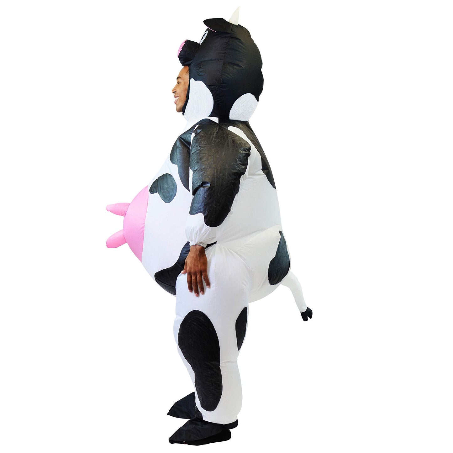 Spooktacular Creations Halloween Inflatable Costume, Full body Cow Costume Air Blow-up Deluxe Costume Set, 3D with Gloves for Halloween Costume Animal Themed Parties - Adult Size (5'3'' to 6'3'') - Law of Apparel