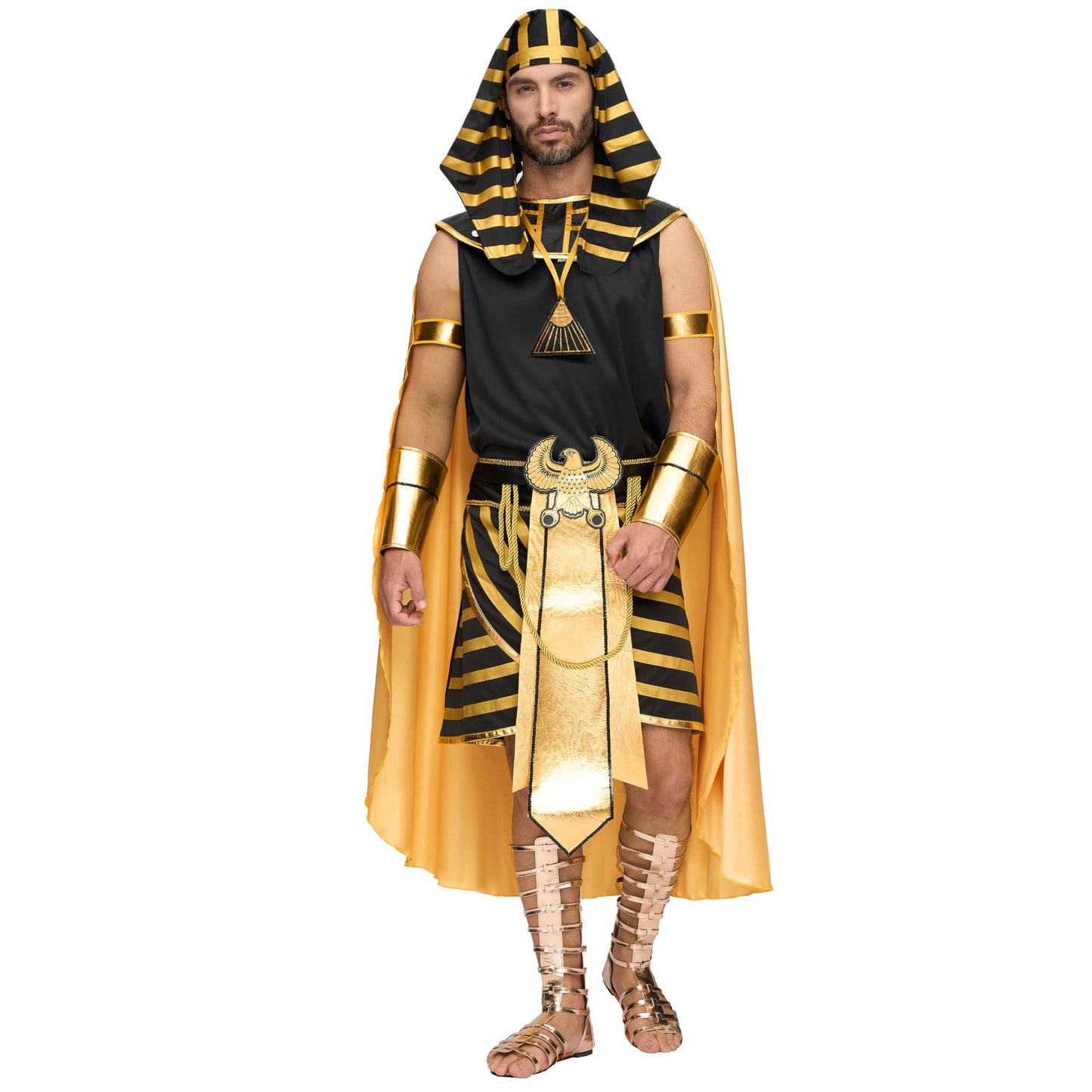 Spooktacular Creations Adult Men King Pharaoh Costume Egyptian King Costume Set for Halloween Costume,Cosplay and Role Play Party-L - Law of Apparel