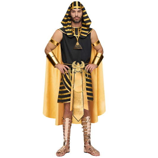 Spooktacular Creations Adult Men King Pharaoh Costume Egyptian King Costume Set for Halloween Costume,Cosplay and Role Play Party-L - Law of Apparel