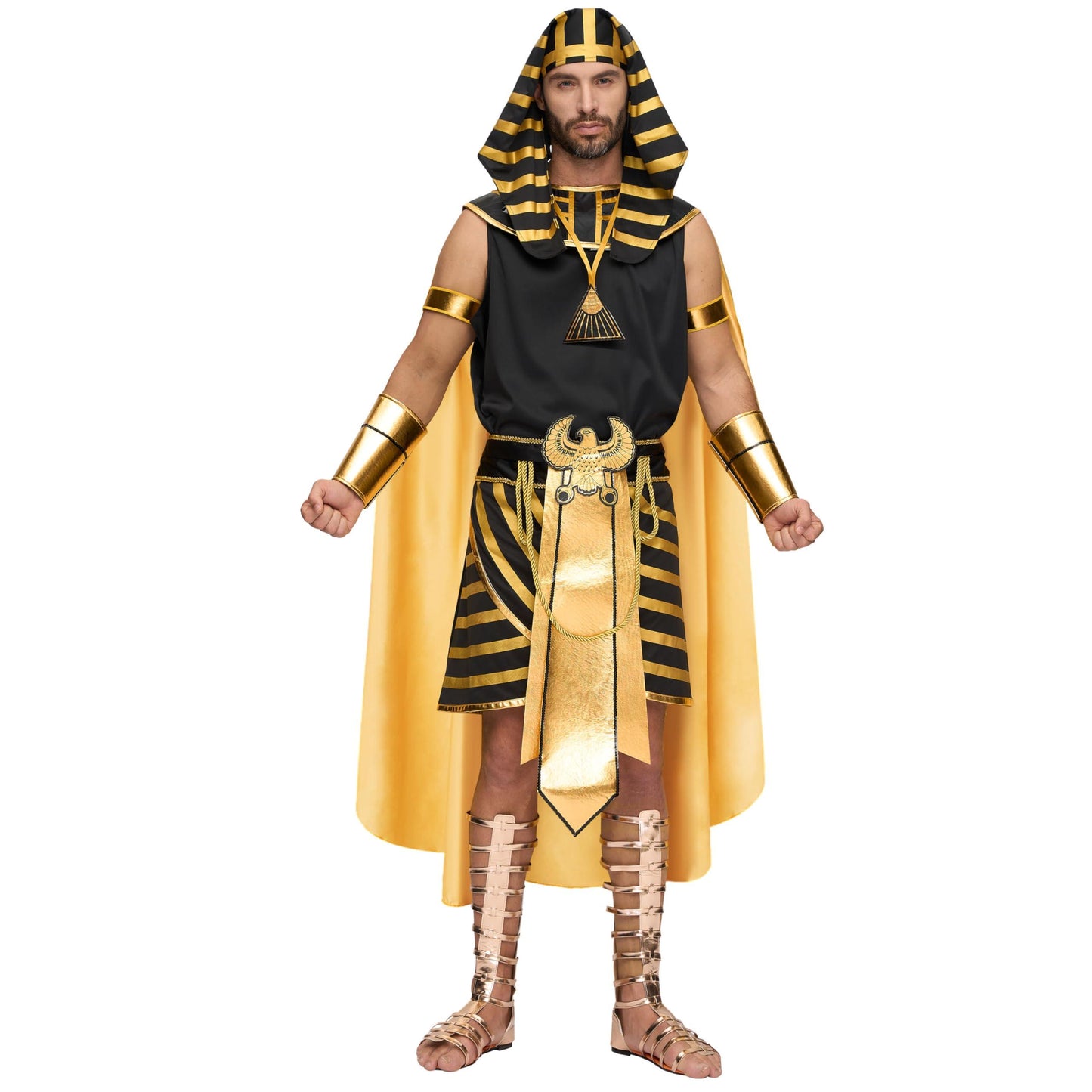 Spooktacular Creations Adult Men King Pharaoh Costume Egyptian King Costume Set for Halloween Costume,Cosplay and Role Play Party-L - Law of Apparel