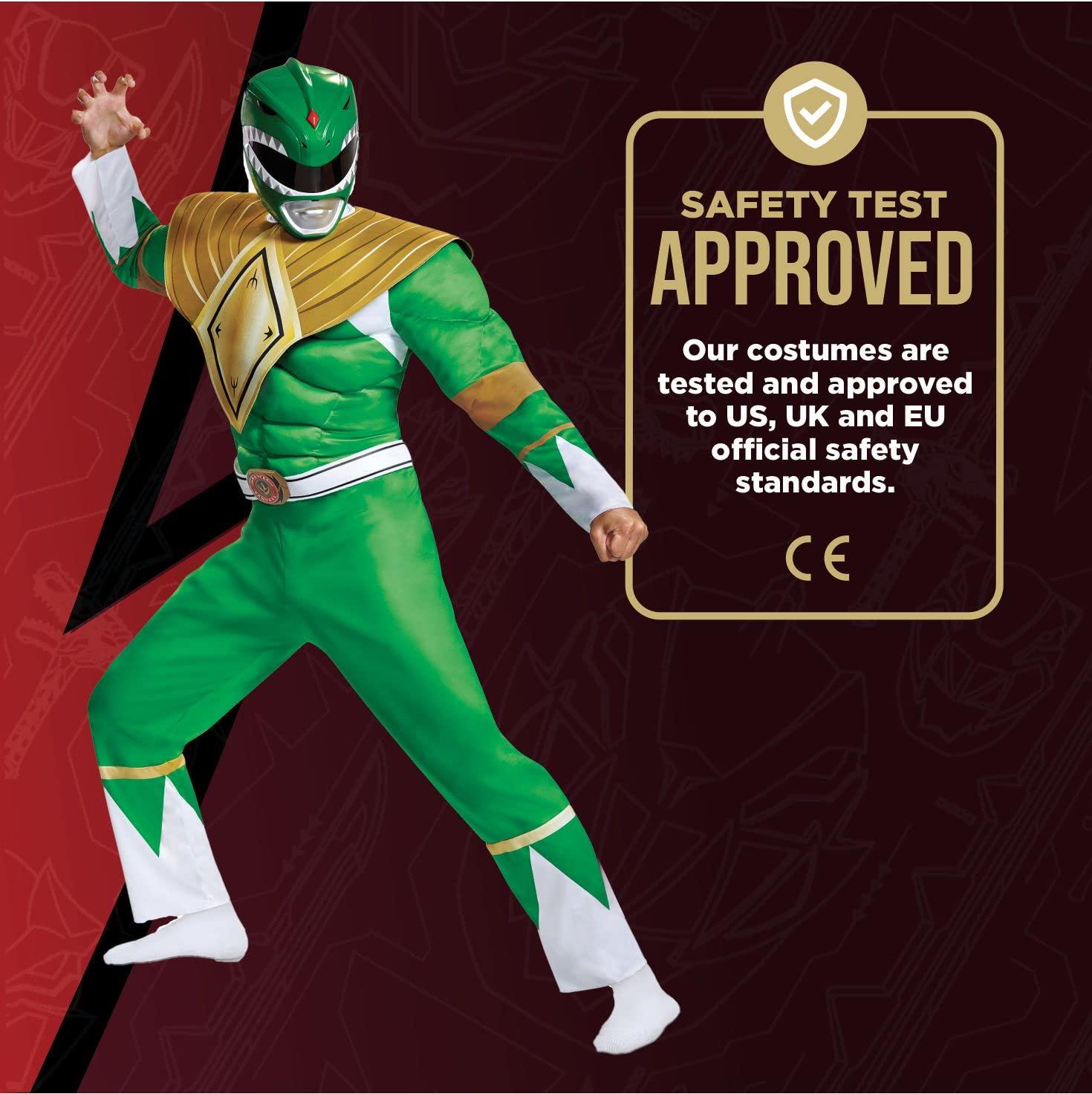 Disguise Men's Green Ranger Classic Muscle Adult Costume, L/XL (42-46) - Law of Apparel