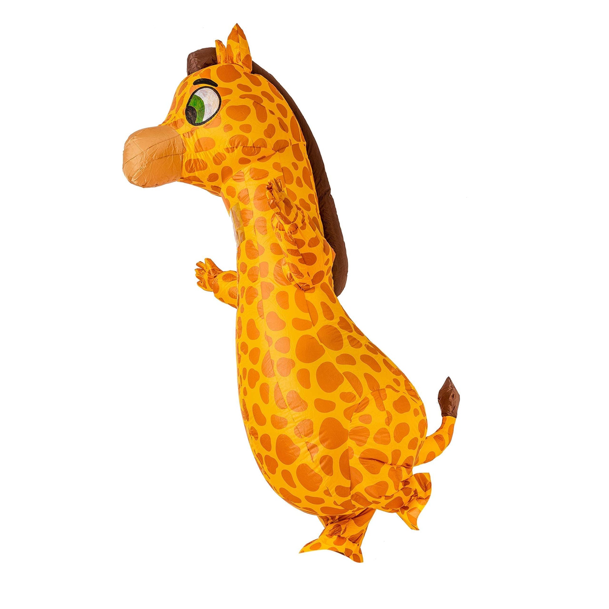 Spooktacular Creations Inflatable Costume Giraffe, Full Body Giraffe Air Blow-up Deluxe Halloween Costume with a pair of Gloves for Halloween Animal Themed Parties - Adult Size - Law of Apparel