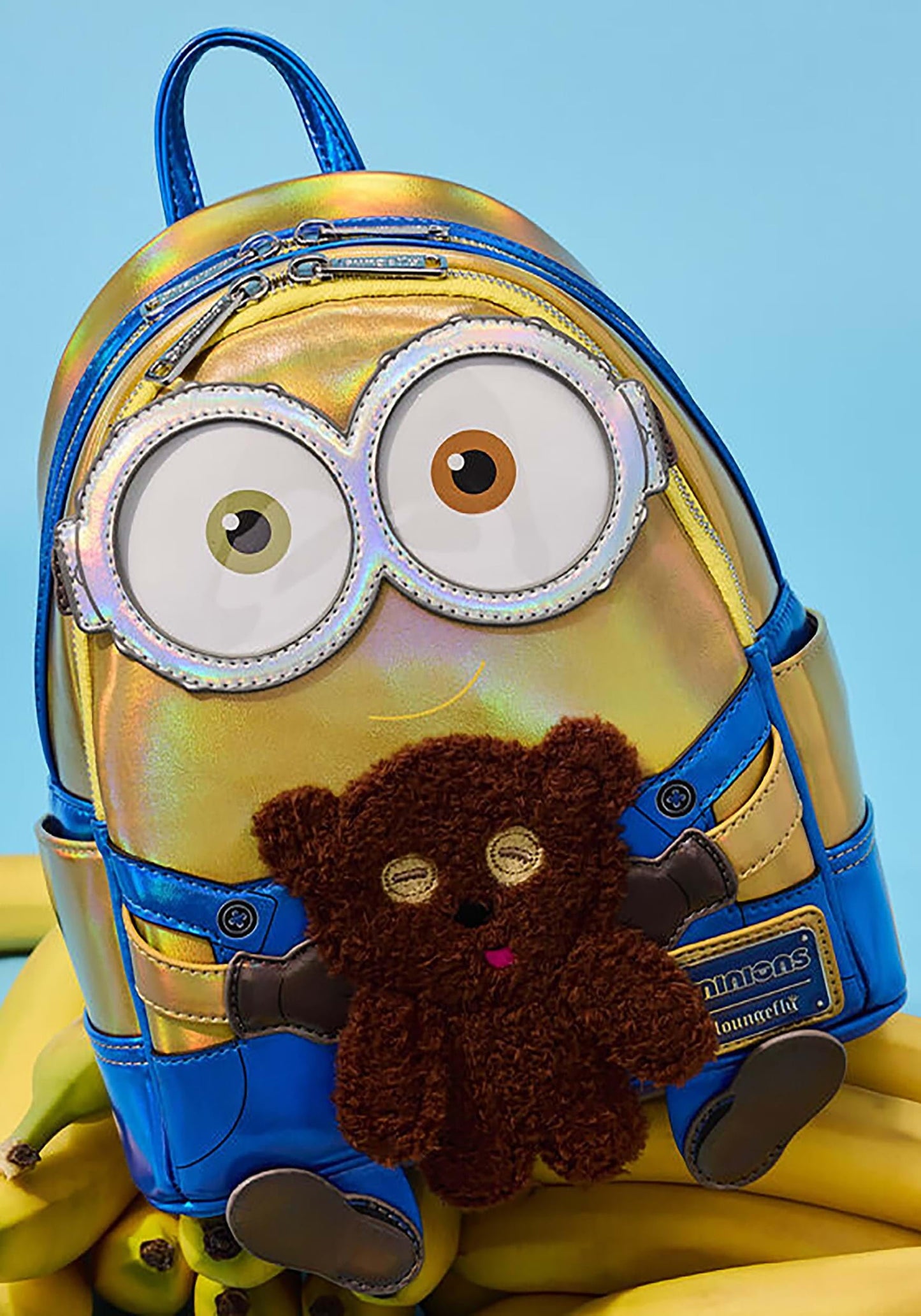 Loungefly Despicable Me Minions Bob Iridescent Mini Backpack | Despicable Me Accessories Standard