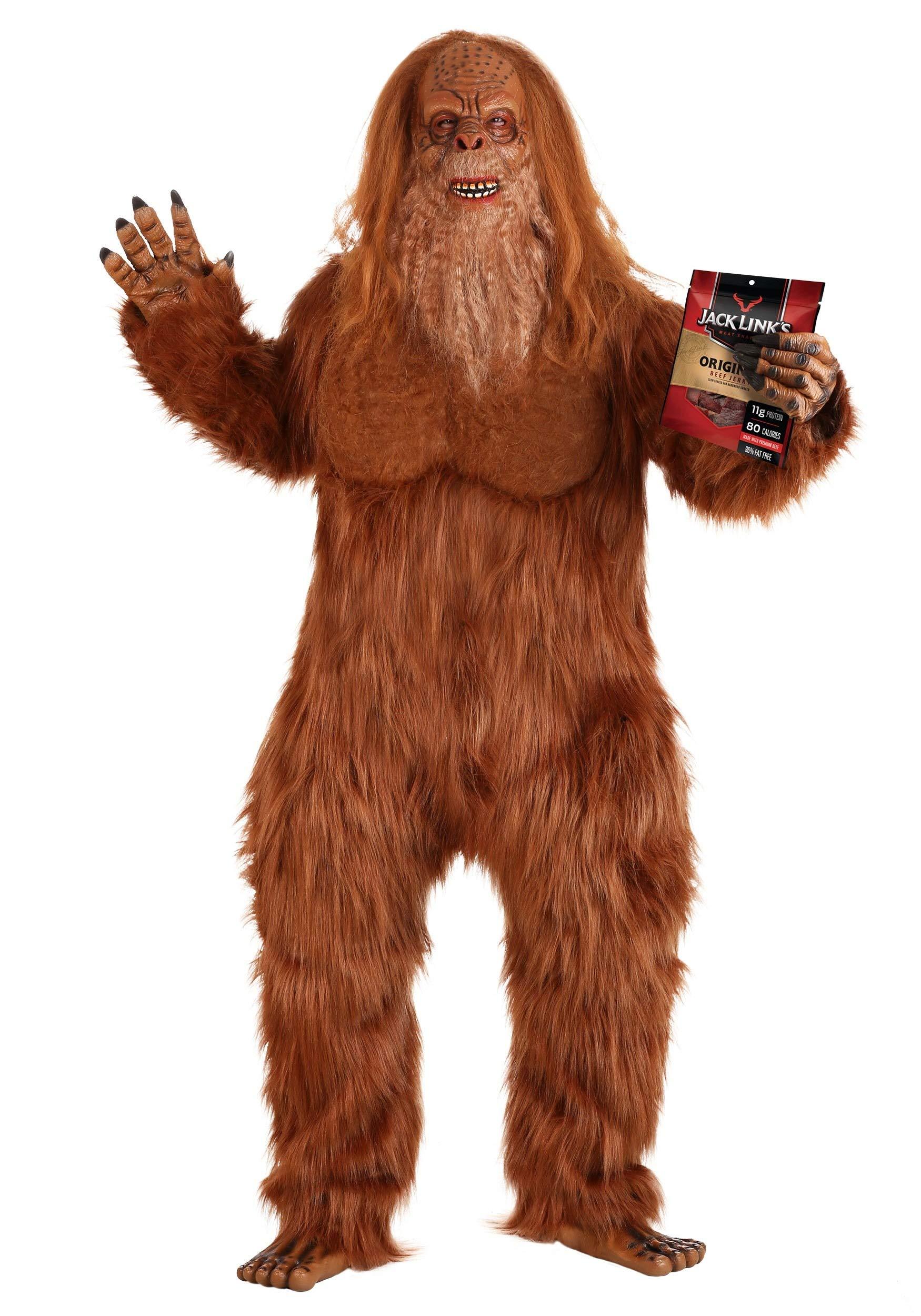 Fun Costumes Jack Links Plus Size Bigfoot Mascot Messin With Sasquatch Halloween Costume, Adult Big and Tall Sizes 6X - Law of Apparel